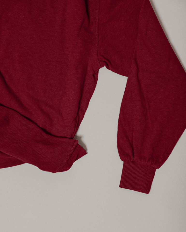 Long Sleeve Layering Top - Red / S